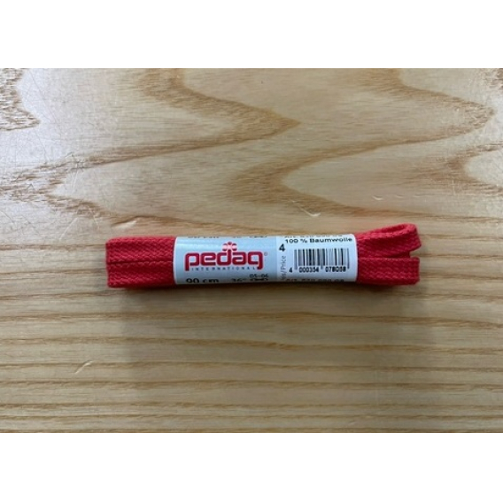 Obrázok pre PEDAG Šnúrky ploché široké red 90 CM