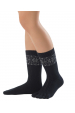 Obrázok pre KNITIDO ponožky Merino Cashmire Snowflakes black/gray 